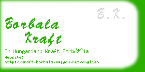 borbala kraft business card